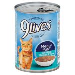 9 Lives Meaty Pate Wet Cat Food with Real Chicken and Tuna, 13-oz.