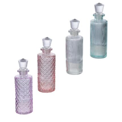Diamond Lid Glass Bottle, 1-ct.